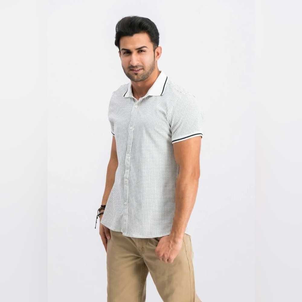 NWT Kenneth Cole NY Men’s Short Sleeve White Shirt | S, M, L, XL